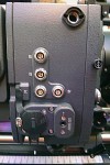alexa 65 tour - right side of camera detail with audio, TC and RS connectors