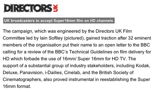 directors uk get 16mm approved again by BBC -thefilmbook-