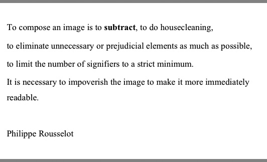 To compose an image is to subtract -philippe rousselot -thefilmbook