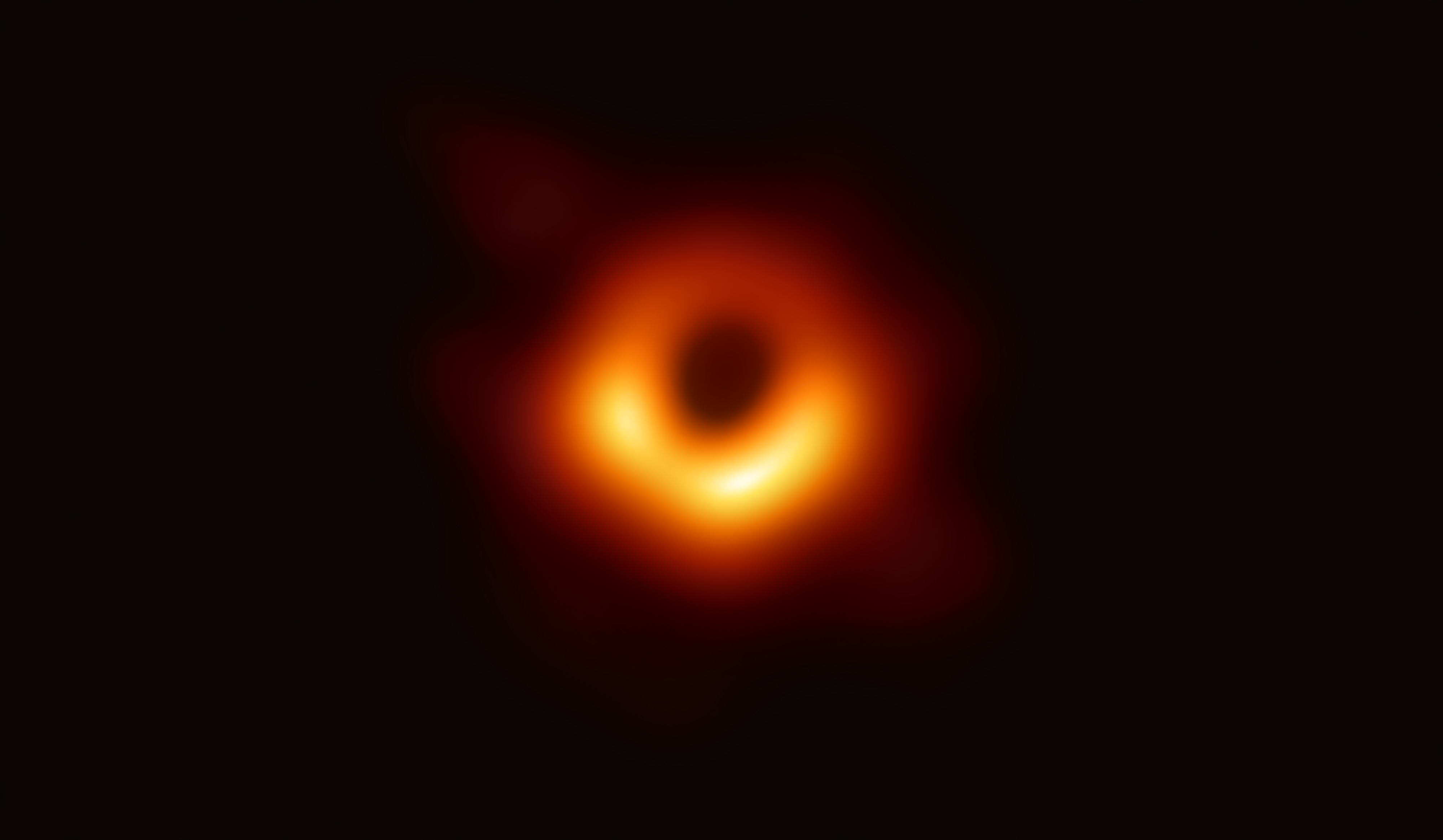 0 First image of shadow of black hole event horizon sphere - 2019